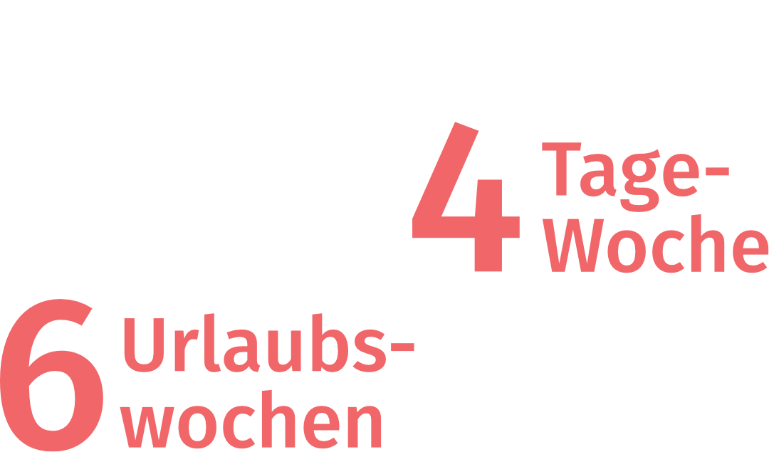 4 Tagewoche, 6 Wochen Urlaub